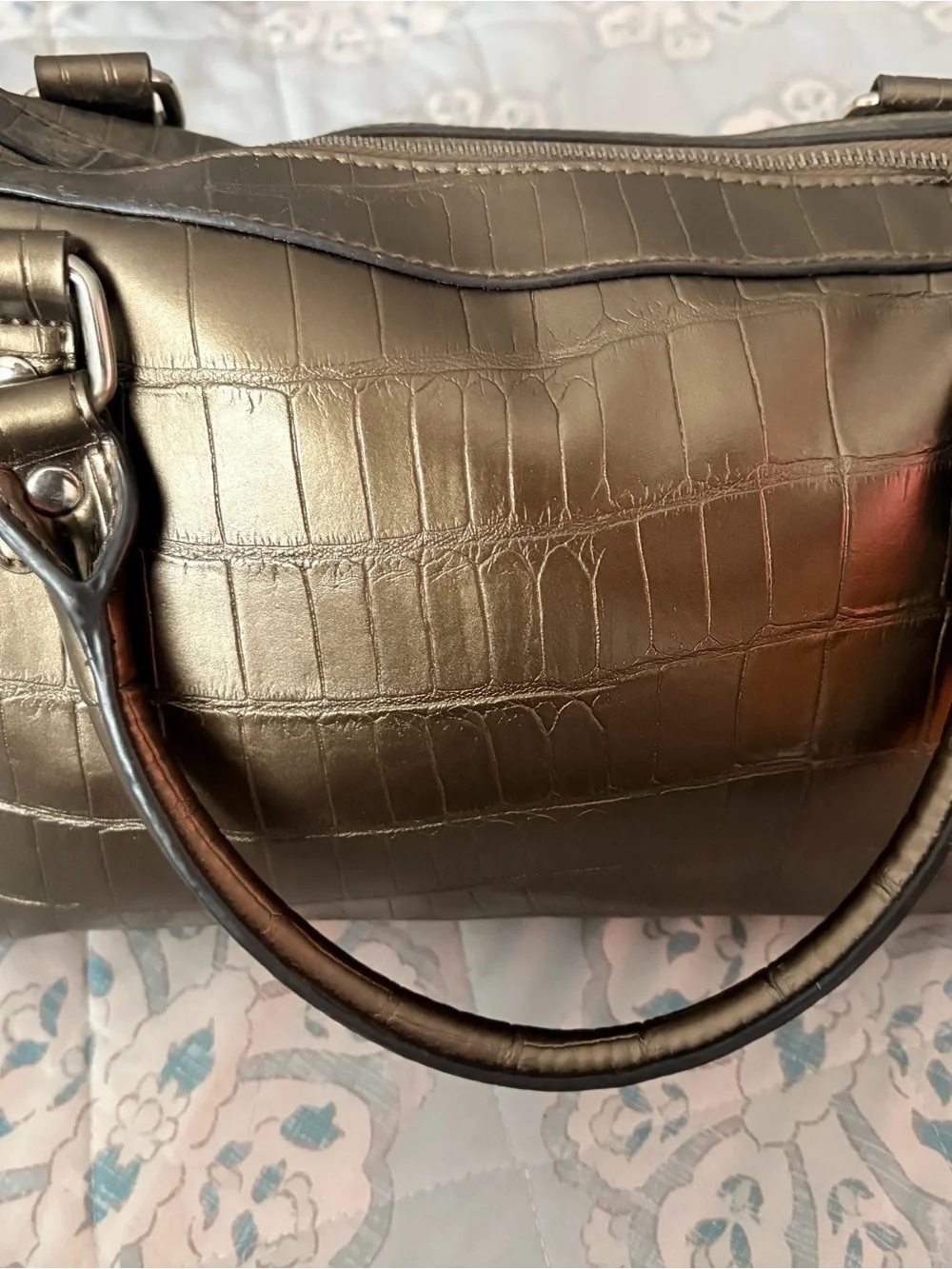 Relic Olive Croc-Embossed Purse